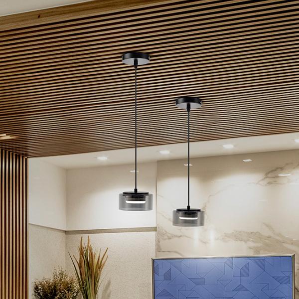 OLAIA LAMPARA 1L NEGRO-SMOKY - ILUMINACION i3 By SCHULLER