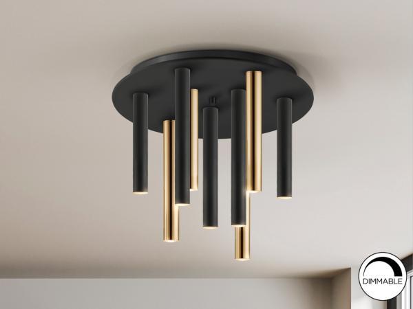 PLAFON VARAS ORO/NEGRO 9L - SCHULLER
