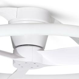 Ventilador Nepal mini Mantra - Blanco Motor DC Luz LED Ø75cm.