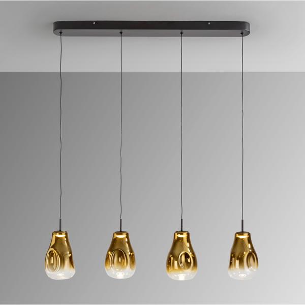 ALEDIS- LAMPARA 4L NEGRO-DORADO - SCHULLER