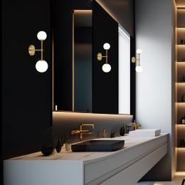 Aplique 2L COSMICA latón 2 x 28w g-9 - ALEMAR