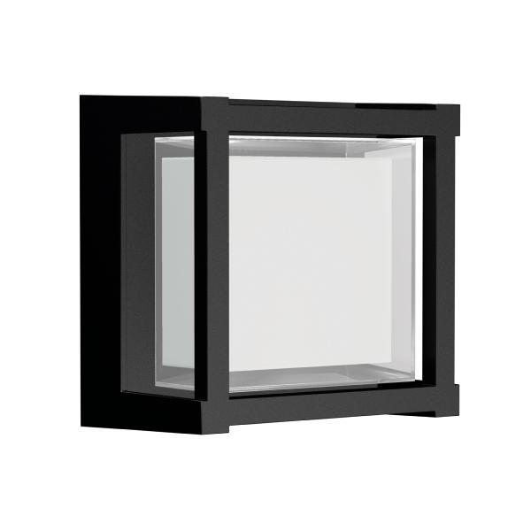 Aplique exterior CREEK Cuadrado Mantra Negro - Luz LED