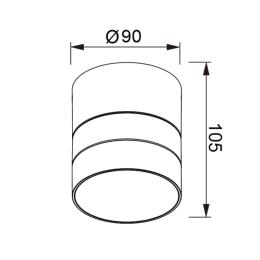 Aplique / Plafon exterior Saler Blanco - 1 luz Mantra