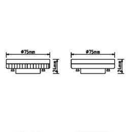 Bombilla GX53 LED con disipacion 9w Mantra