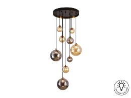 Lampara DARK 9 luces - Schuller. Bombilla LED G9