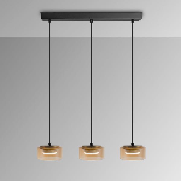 OLAIA- LAMPARA 3L NEGRO-AMBAR - ILUMINACION i3 By SCHULLER