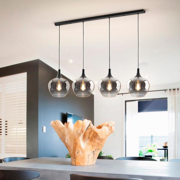 OPAZ-LAMPARA 4L NEGRO/SMOKE - SCHULLER