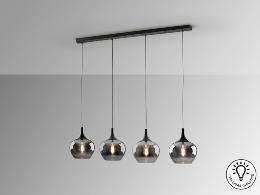 OPAZ-LAMPARA 4L NEGRO/SMOKE - SCHULLER