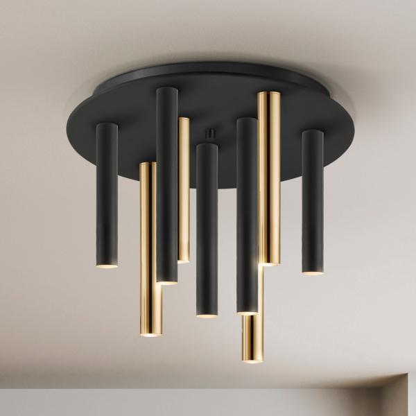 PLAFON VARAS ORO/NEGRO 9L - SCHULLER