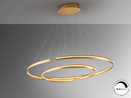 Lampara Elipse Schuller - acabado oro mate 120cm Ø. LED