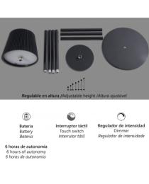 Sobremesa Sunset Oro Mate Alemar Bateria - Iluminación LED