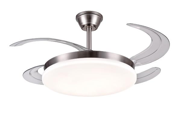 Ventilador Retractil Chloe-XL Niquel P&B - Motor DC. 50-122cmØ.