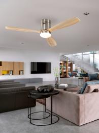 Ventilador SIROCO Níquel - Schuller - Motor DC LED Ø132cm