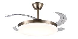 Ventilador AGATA L Cuero P&B - Motor DC Ø50-108cm Luz LED