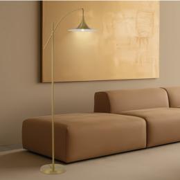 Pie salon CONTE laton 1 x 60w e-27 - ALEMAR