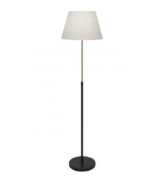 Pie salon KENDAL negro-latón 1 x 60w e-27 - ALEMAR