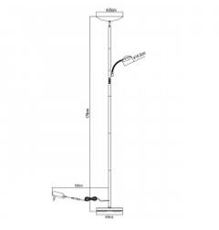 Pie de salon KOS arena led 18w+5w 3000-6500k - ALEMAR