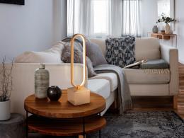 Sobremesa Colette Schuller - Oro rosa 13x50cm. LED