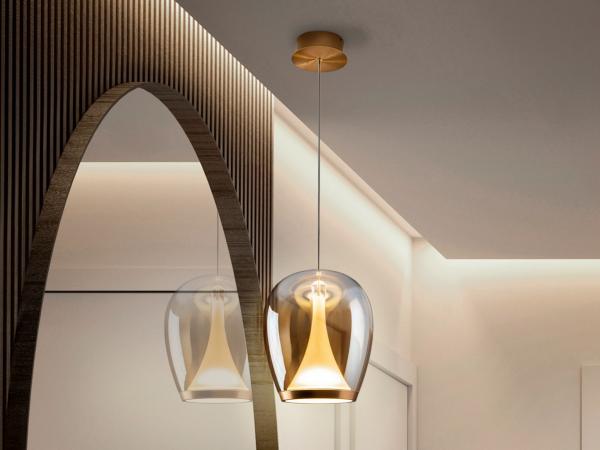 SUSPIRO LAMPARA DORADO/AMBAR D18 - SCHULLER