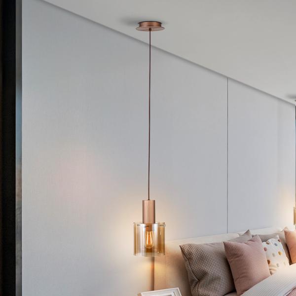 VENIZE LAMPARA 1L COBRE-AMBAR - ILUMINACION i3 By SCHULLER